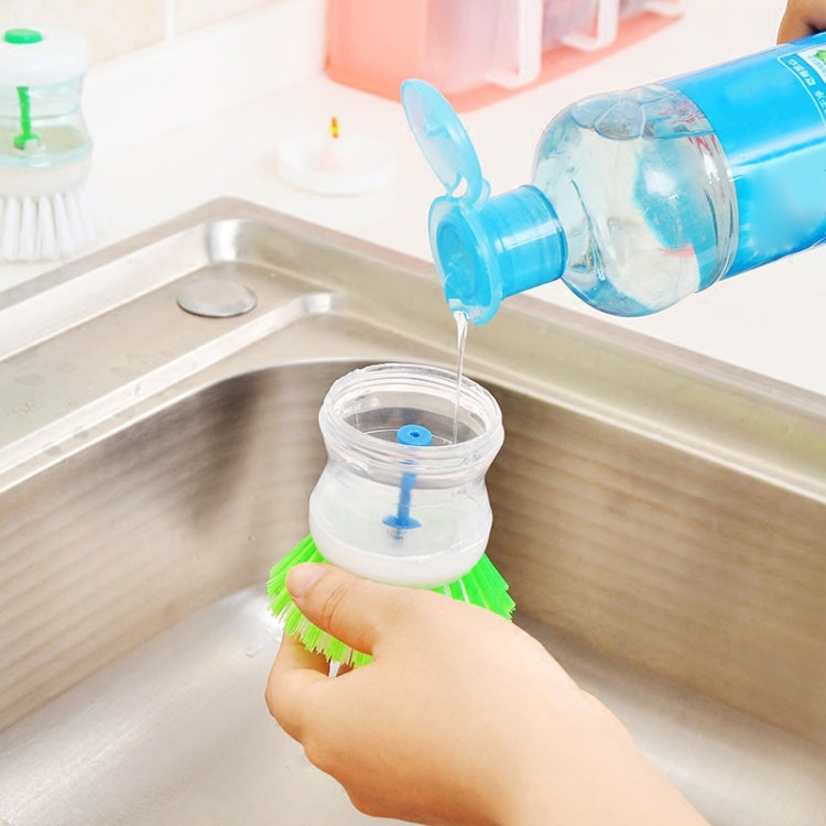 2 PCS Kitchen Washing Utensils Pot Dish Brush With Washing Up Liquid Soap Dispenser, Random Color Delivery, Utensils Pot Dish Brush