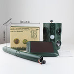 Outdoor Solar Animal Repeller Ultrasonic Vibration Multi-functional Snake Repeller, Solar Animal Repeller