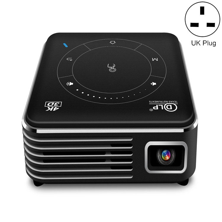 جهاز عرض صغير P11 بدقة 4K HD DLP ثلاثي الأبعاد 4G + 32G ذكي صغير مريح، قابس المملكة المتحدة، قابس أستراليا