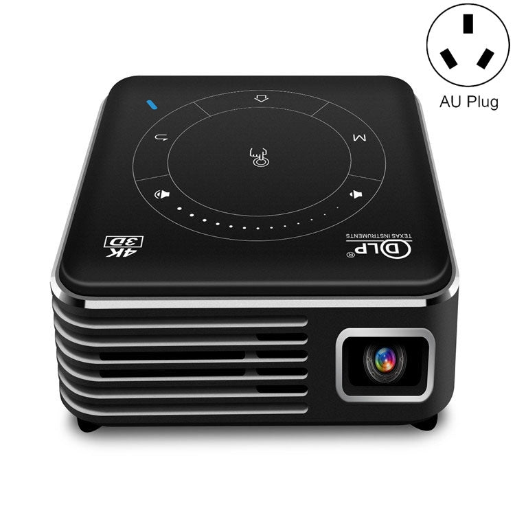 جهاز عرض صغير P11 بدقة 4K HD DLP ثلاثي الأبعاد 4G + 32G ذكي صغير مريح، قابس المملكة المتحدة، قابس أستراليا