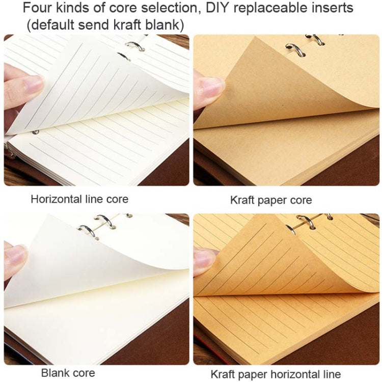 PU Maple Retro Straps Handbook Loose-leaf Notebook, A7, A6, A5