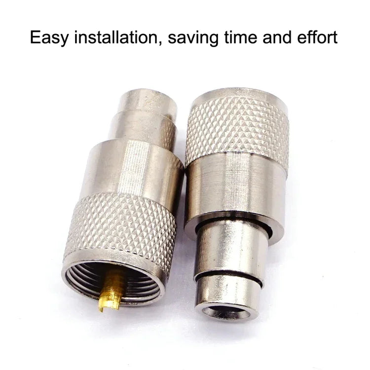 10 قطع موصل ذكر UHF PL259 لموصلات كابل RG8 / RG58، ذكر UHF