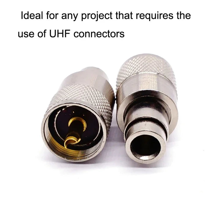 10 قطع موصل ذكر UHF PL259 لموصلات كابل RG8 / RG58، ذكر UHF