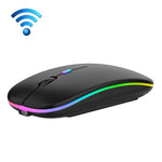 ماوس لاسلكي صامت بثلاثة أزرار مع إضاءة RGB وتقنية بلوتوث ووضع مزدوج