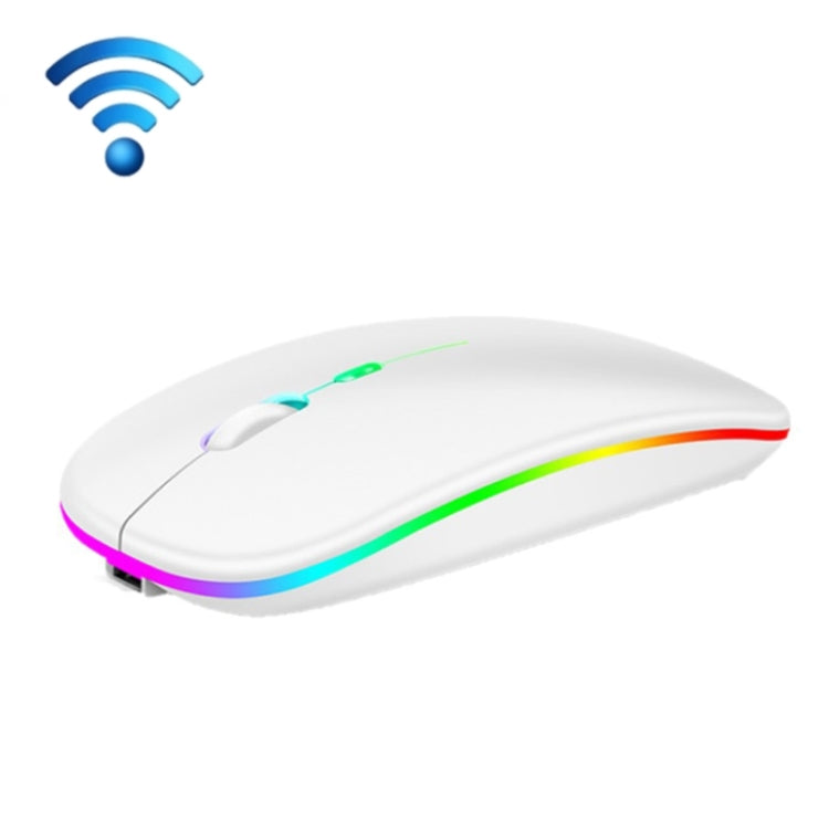 ماوس لاسلكي صامت بثلاثة أزرار مع إضاءة RGB وتقنية بلوتوث ووضع مزدوج