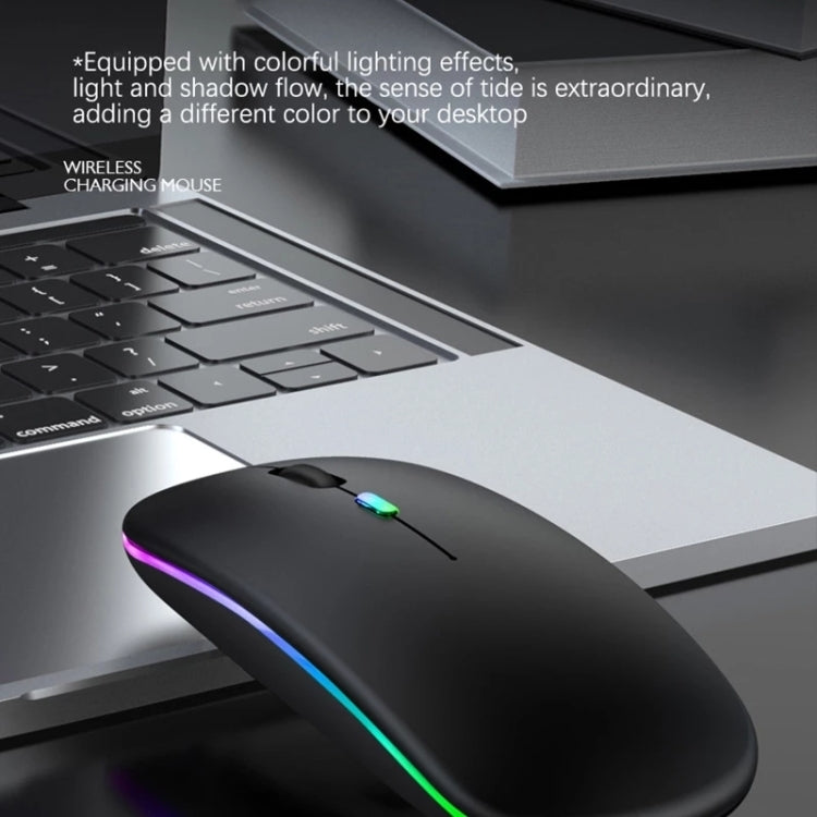 ماوس لاسلكي صامت بثلاثة أزرار مع إضاءة RGB وتقنية بلوتوث ووضع مزدوج