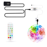 شريط إضاءة ذكي بلوتوث مع تحكم صوتي مقاوم للماء 5050 RGB ألوان متعددة مع جهاز تحكم عن بعد بـ 24 مفتاح، 5 أمتار 150 LED، 5 أمتار 300 LED، 10 أمتار 300 LED، 10 أمتار 600 LED، 15 متر 450 LED، 20 متر 360 LED، 30 متر 540 LED