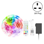 شريط إضاءة ذكي بلوتوث مع تحكم صوتي مقاوم للماء 5050 RGB ألوان متعددة مع جهاز تحكم عن بعد بـ 24 مفتاح، 5 أمتار 150 LED، 5 أمتار 300 LED، 10 أمتار 300 LED، 10 أمتار 600 LED، 15 متر 450 LED، 20 متر 360 LED، 30 متر 540 LED
