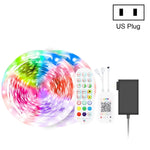 شريط إضاءة ذكي بلوتوث مع تحكم صوتي مقاوم للماء 5050 RGB ألوان متعددة مع جهاز تحكم عن بعد بـ 24 مفتاح، 5 أمتار 150 LED، 5 أمتار 300 LED، 10 أمتار 300 LED، 10 أمتار 600 LED، 15 متر 450 LED، 20 متر 360 LED، 30 متر 540 LED