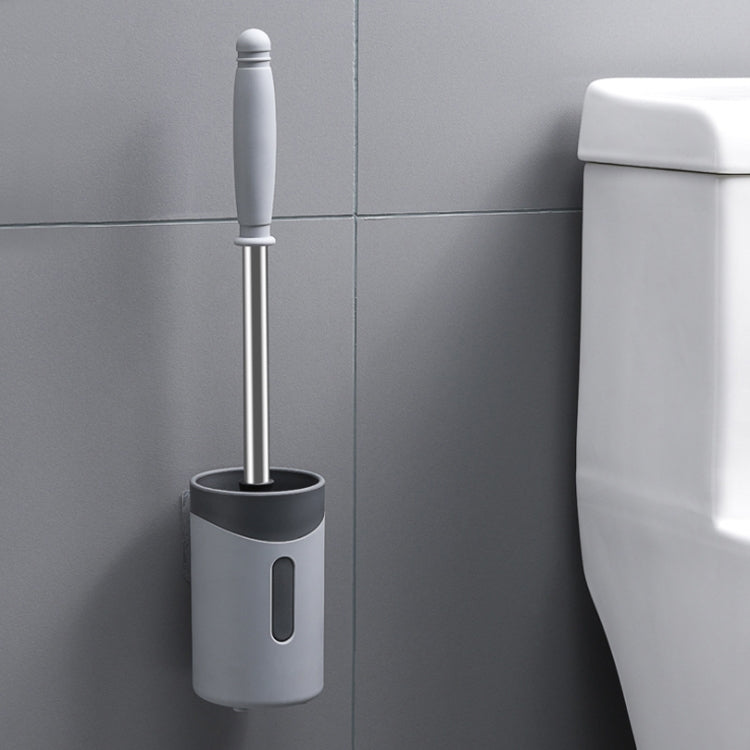 Stainless Steel Wall-mounted Home Soft Brush Toilet Brush, White, Pink, Grey