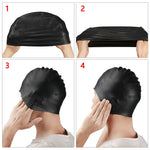 Silicone Ear Protection Waterproof Swimming Cap for Adults with Long Hair, Long Hair Swimming Cap(Black), Long Hair Swimming Cap(Blue), Long Hair Swimming Cap(Pink), Long Hair Swimming Cap(Silver), Long Hair Swimming Cap(Yellow)                        ...