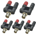 5 قطع محول من قابس أنثى BNC إلى قابس أنثى موز مزدوج RF، من أنثى BNC إلى أنثى موز مزدوج