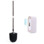 Bathroom Toilet Wall-mounted Toilet Brush Set with Soft Hair and Long Handle Without Dead Corners, Pink, Blue, Green, Grey