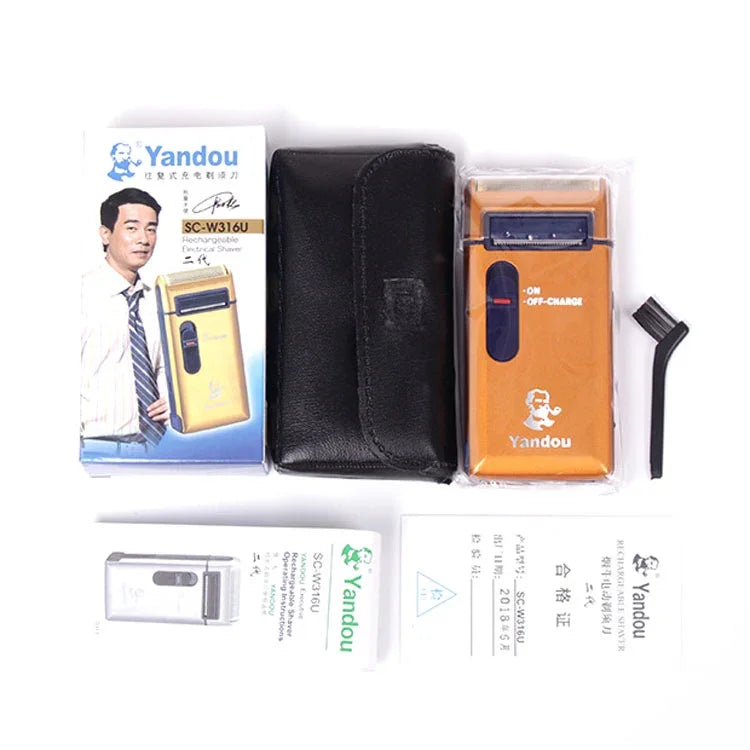 ماكينة حلاقة كهربائية قابلة لإعادة الشحن Yandou SC-W316U مع مشط جانبي، قابس CN