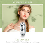 خرز فضة استرليني 925 على شكل قلب محفور، إكسسوارات سوار نسائي DIY