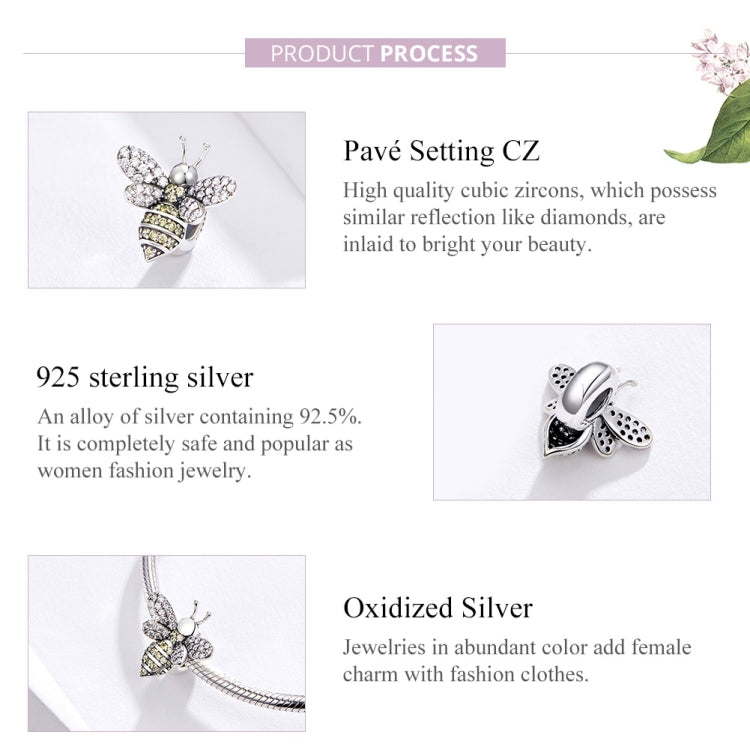 خرز فضة استرليني S925 لصنع أساور نحلة إكسسوارات مجوهرات خرز، SCC1194