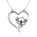 Cute Koala S925 Sterling Silver Lady Necklace, SCN256