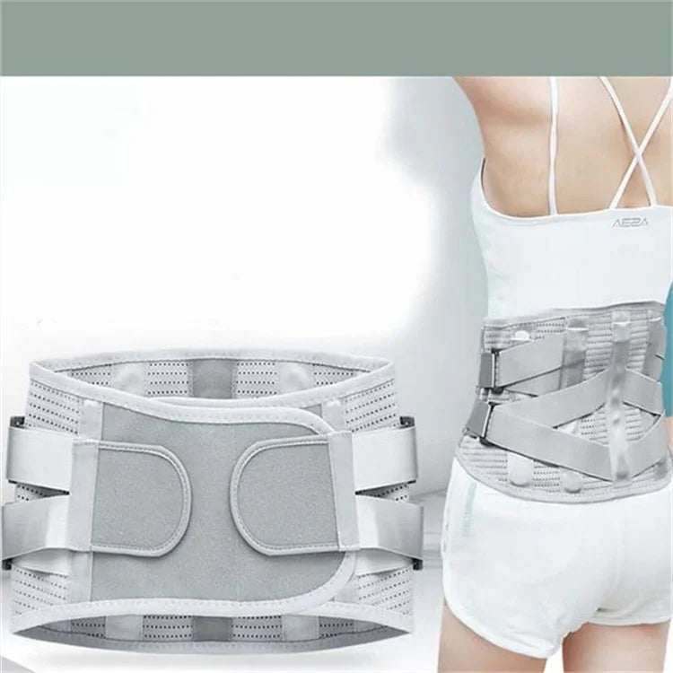 حزام طبي للخصر مع دعم صفيحة فولاذية دافئ وقابل للتنفس، S، M، L، XL، XXL