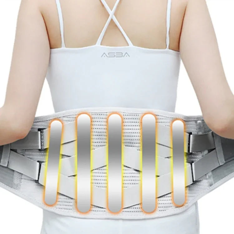 حزام طبي للخصر مع دعم صفيحة فولاذية دافئ وقابل للتنفس، S، M، L، XL، XXL