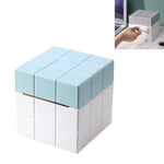 Cube Tissue Box Desktop Storage Box, Pure White, White+Grey, White+Pink, White+Blue