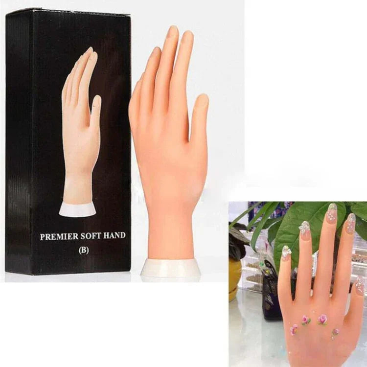 Manicure Practice Artificial Hand Model Simulated Hand Display Model, Positionable, Not Bendable