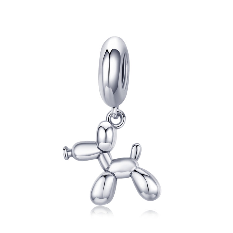 S925 Sterling Silver Cute Balloon Dog Charm DIY Bracelet Accessory, Bead