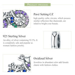S925 Sterling Silver Bicycle Pendant Color Inlaid Zircon Beads DIY Bracelet Charm Accessories, Pendant, Pendant + Bare Chain
