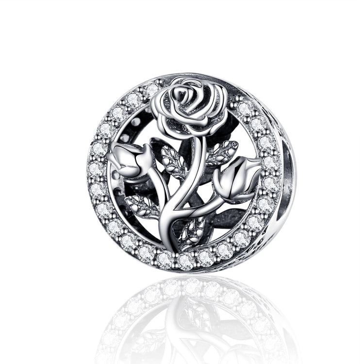 إكسسوارات سوار من خرز وردة فضة استرلينية S925، SCC1189