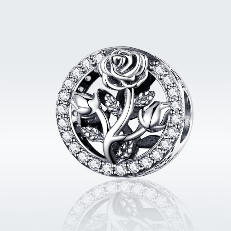 إكسسوارات سوار من خرز وردة فضة استرلينية S925، SCC1189
