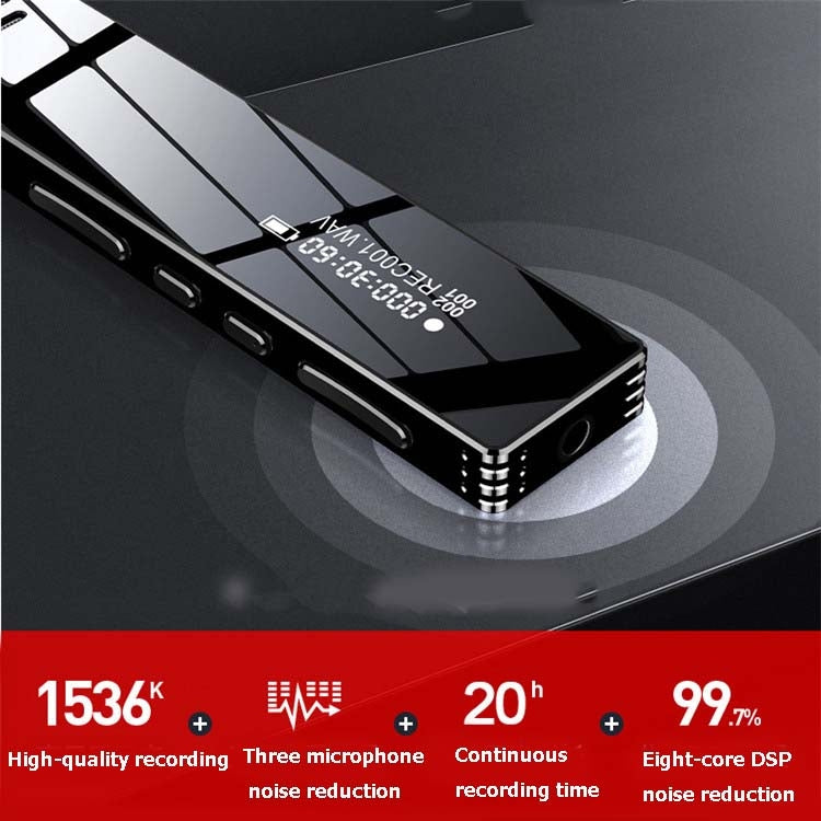 مسجل صوت احترافي MROBO A10 مع تقليل الضوضاء، مشغل MP3 بشاشة ملونة للطلاب، 8GB، 16GB