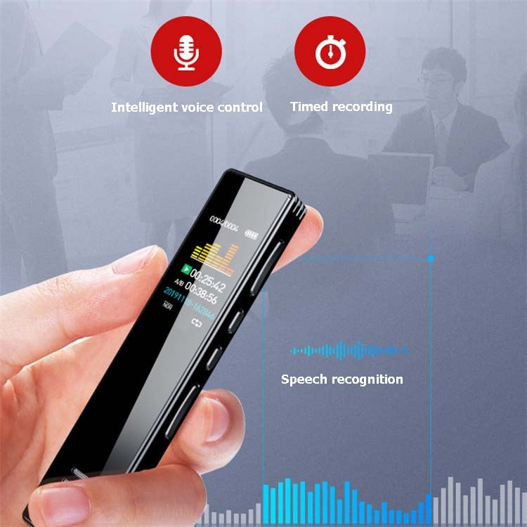 مسجل صوت احترافي MROBO A10 مع تقليل الضوضاء، مشغل MP3 بشاشة ملونة للطلاب، 8GB، 16GB