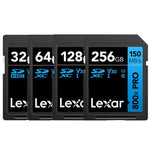 بطاقة ذاكرة كاميرا SLR عالية السرعة Lexar SD-800X Pro، 32GB، 64GB