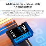 بطاقة ذاكرة كاميرا SLR عالية السرعة Lexar SD-800X Pro، 32GB، 64GB