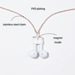 سلسلة مضادة للضياع لسماعات AIRPODS اللاسلكية، غلاف مغناطيسي قوي، من التيتانيوم والفولاذ المقاوم للصدأ، ألوان الذهب، الذهب الوردي، الذهب الأسود، لون الفولاذ