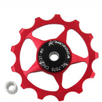 MEROCA Metal Bearings Mountain Bike Road Bike Rear Derailleur Guide Wheel 11T/13T Guide Wheel, 11T Black, 13T Black, 11T Red, 13T Red, 11T Blue, 13T Blue, 11T Purple, 13T Purple, 11T Silver, 13T Silver, 11T Electroplating Colorful                      ...