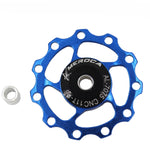 MEROCA Metal Bearings Mountain Bike Road Bike Rear Derailleur Guide Wheel 11T/13T Guide Wheel, 11T Black, 13T Black, 11T Red, 13T Red, 11T Blue, 13T Blue, 11T Purple, 13T Purple, 11T Silver, 13T Silver, 11T Electroplating Colorful                      ...