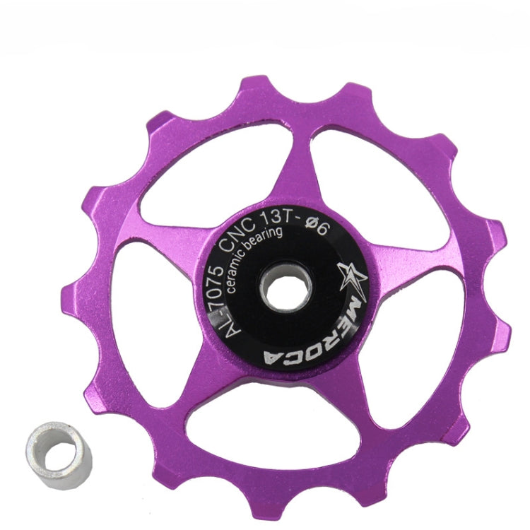 MEROCA Metal Bearings Mountain Bike Road Bike Rear Derailleur Guide Wheel 11T/13T Guide Wheel, 11T Black, 13T Black, 11T Red, 13T Red, 11T Blue, 13T Blue, 11T Purple, 13T Purple, 11T Silver, 13T Silver, 11T Electroplating Colorful                      ...