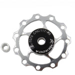 MEROCA Metal Bearings Mountain Bike Road Bike Rear Derailleur Guide Wheel 11T/13T Guide Wheel, 11T Black, 13T Black, 11T Red, 13T Red, 11T Blue, 13T Blue, 11T Purple, 13T Purple, 11T Silver, 13T Silver, 11T Electroplating Colorful                      ...