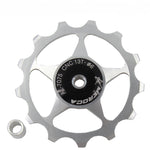MEROCA Metal Bearings Mountain Bike Road Bike Rear Derailleur Guide Wheel 11T/13T Guide Wheel, 11T Black, 13T Black, 11T Red, 13T Red, 11T Blue, 13T Blue, 11T Purple, 13T Purple, 11T Silver, 13T Silver, 11T Electroplating Colorful                      ...