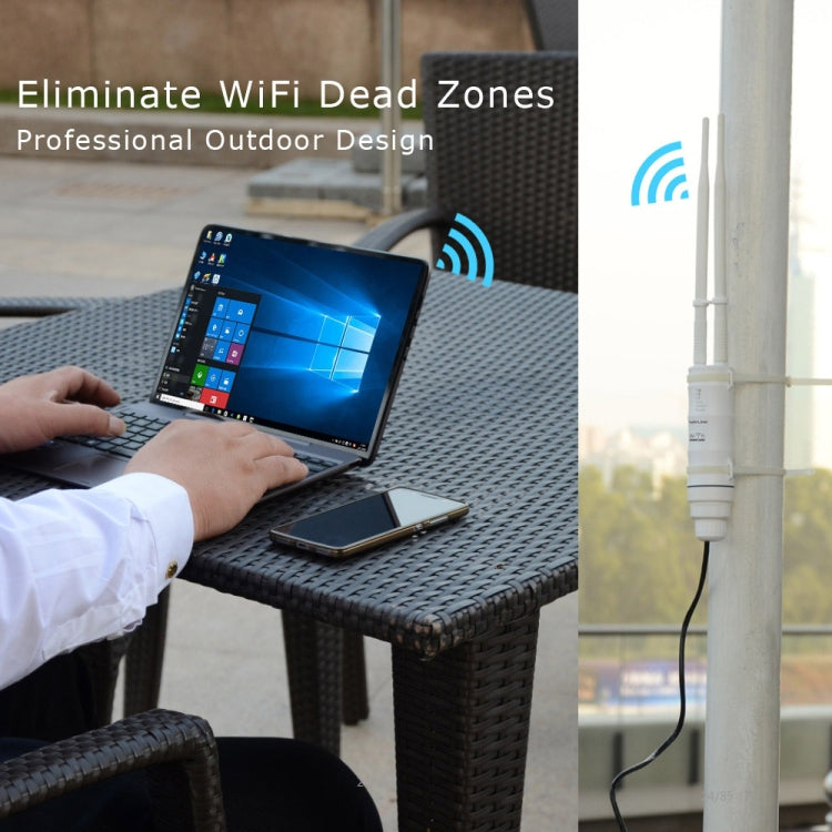 WAVLINK AC600 AP 2.4G/5G Dual Frequency Outdoor High Power Repeater, EU Plug, US Plug, UK Plug