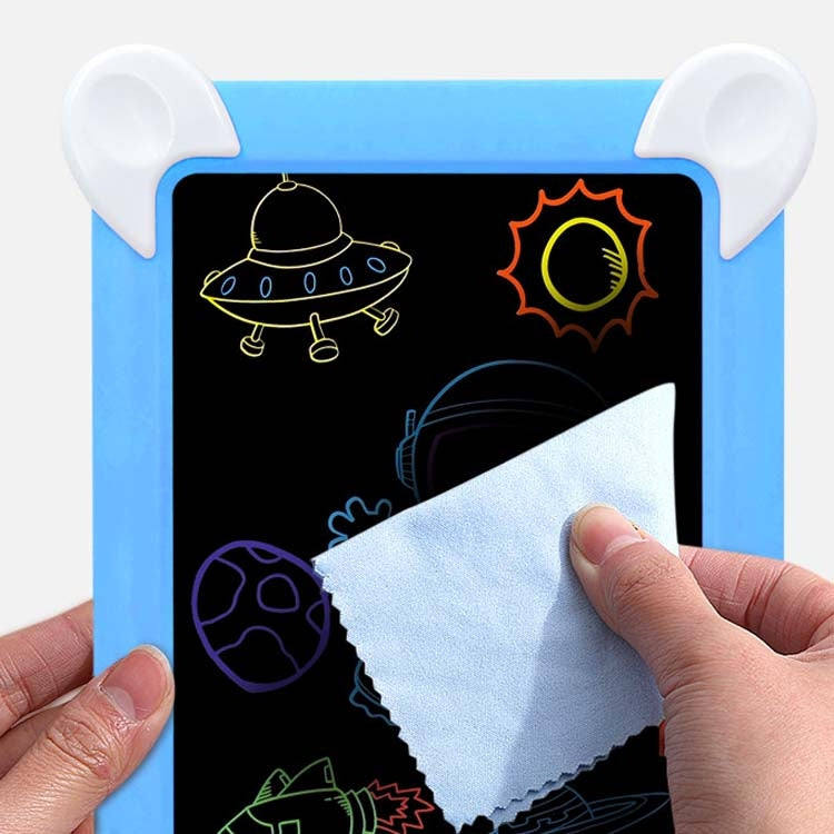 لوحة رسم مضيئة LED، لوحة كتابة إلكترونية فلورية للأطفال، لوحة رسائل مضيئة، أزرق، وردي