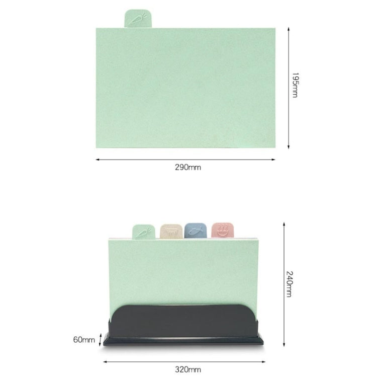 Wheat Straw Classification Cutting Board Set Multi-purpose Non-slip Cutting Board, Wheat Straw