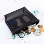 حقيبة مستحضرات تجميل شبكية شفافة سوداء ثلاث قطع بسعة كبيرة حقيبة تخزين مستحضرات تجميل للسفر، حقيبة تخزين ثلاث قطع