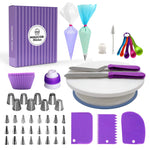 Cake Turntable Set Decorating Table Decorating Mouth Silicone Bag Baking DIY Combination, 6 PCS/Set, 12 PCS/Set, 60 PCS/Set