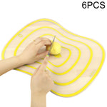 6 قطع ألواح تقطيع شفافة مرنة من البولي بروبيلين للمطبخ، S(20x14.8سم)، M(30.5x23.5سم)، L(42x31.5سم)
