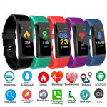 ساعة ذكية ID115 بشاشة OLED بمقاس 0.96 بوصة مع عداد خطوات وسوار رياضي لتعقب اللياقة، ID115 أسود، ID115 أحمر، ID115 أخضر، ID115 بنفسجي، ID115 أزرق