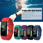 ساعة ذكية ID115 بشاشة OLED بمقاس 0.96 بوصة مع عداد خطوات وسوار رياضي لتعقب اللياقة، ID115 أسود، ID115 أحمر، ID115 أخضر، ID115 بنفسجي، ID115 أزرق