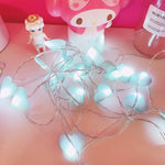 أضواء خرافية LED فانوس قلب حب Navidad أضواء سلسلة إضاءة عطلات ديكور غرفة نوم المنزل، 3م 20LEDs