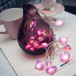 أضواء خرافية LED فانوس قلب حب Navidad أضواء سلسلة إضاءة عطلات ديكور غرفة نوم المنزل، 3م 20LEDs