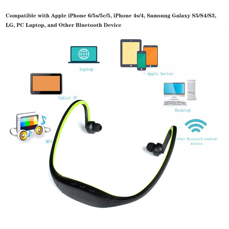 سماعات أذن رياضية بلوتوث لاسلكية S9 لهواتف iPhone وHuawei وXiaoMi، تدعم بطاقة TF / SD وميكروفون
